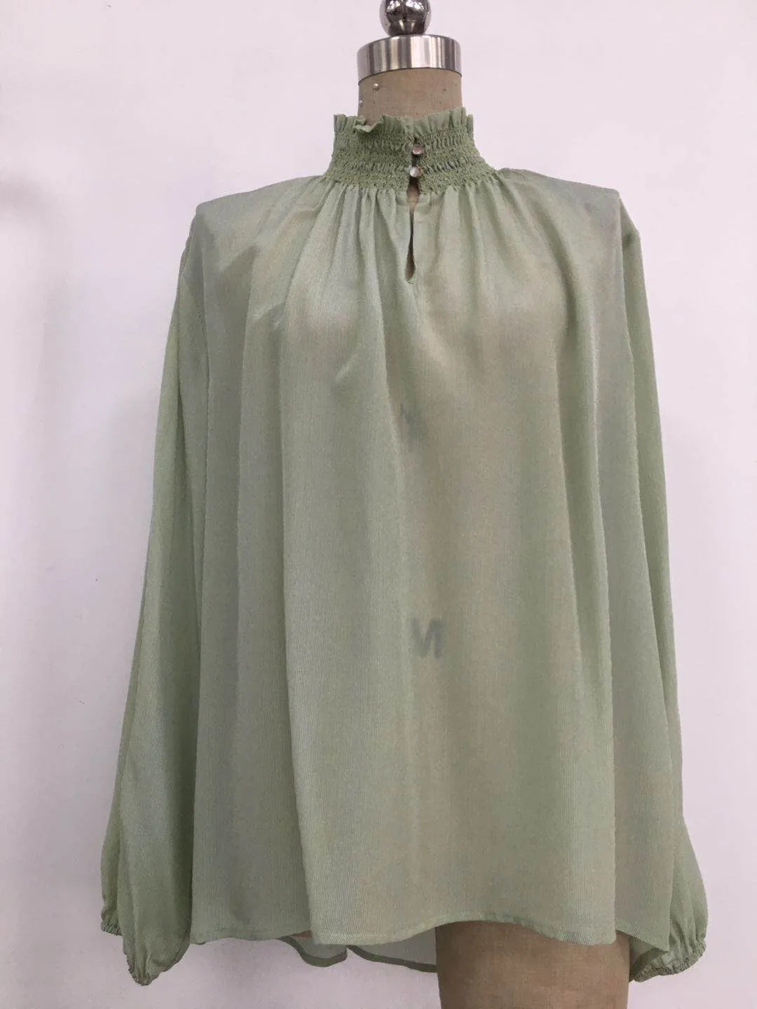 款式1面料1-silk blouse-14mm 100% silk CDC   blouse Gallia in stripe print