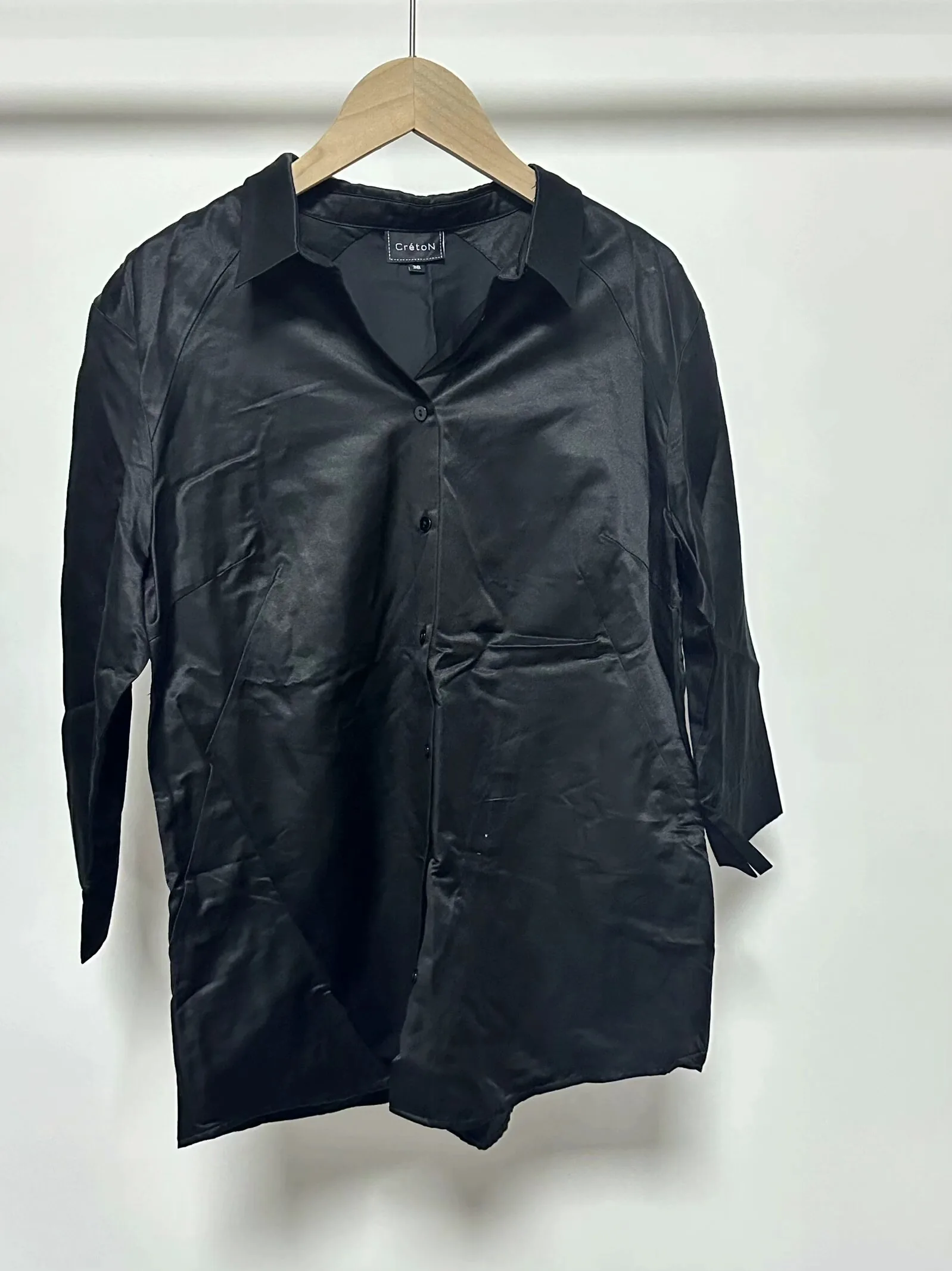 款式1面料1-silk cotton blouse-16mm 30%silk 70%cotton satin shirt