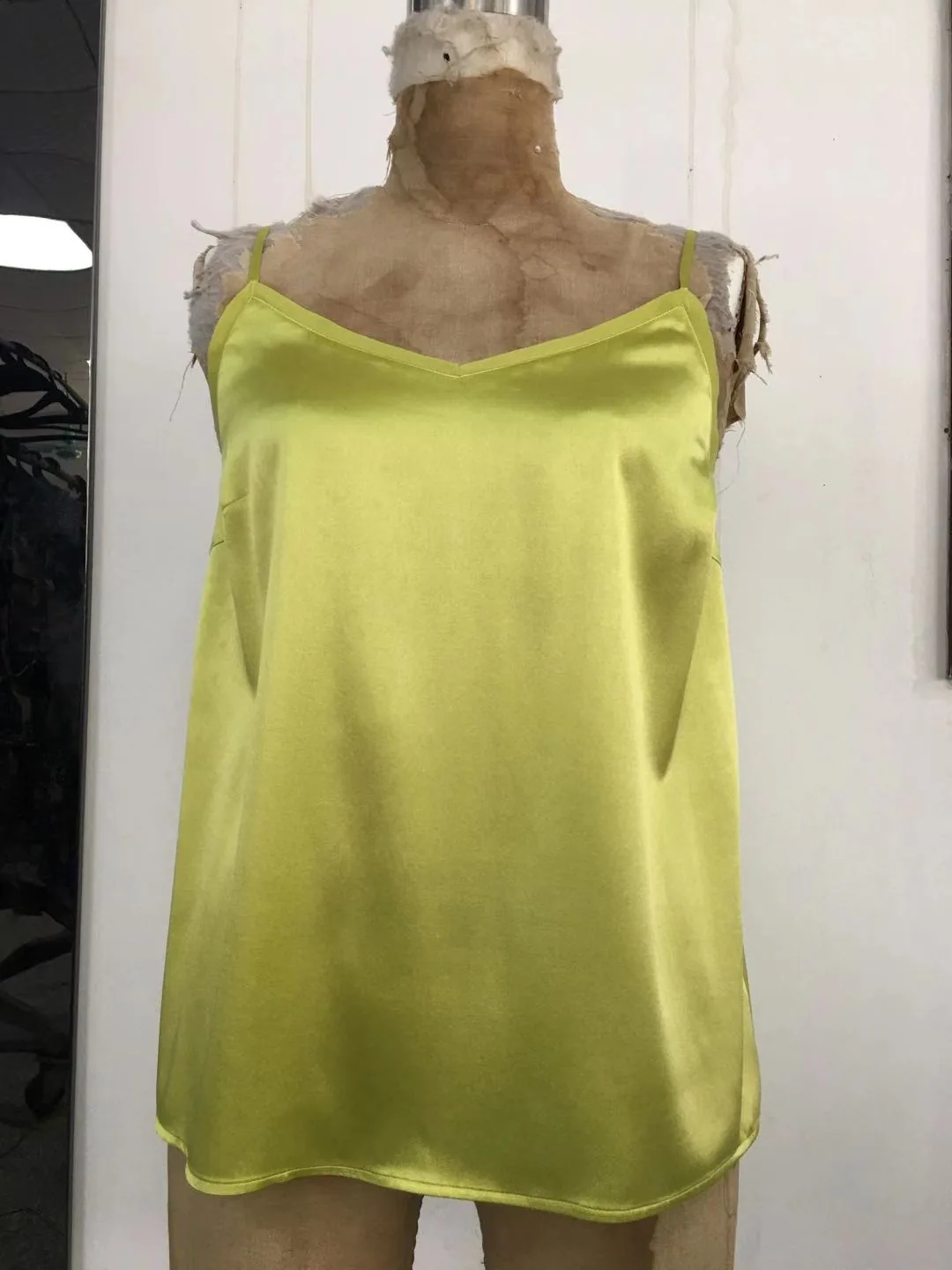 款式1面料1-silk top-16mm 92%silk 8%elastane satin top Ditte 