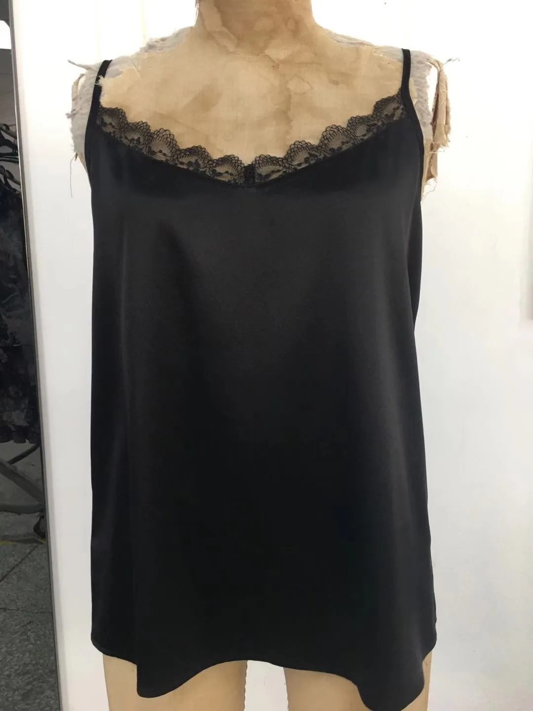 款式1面料1-silk top-16mm 92%silk 8%elastane satin top