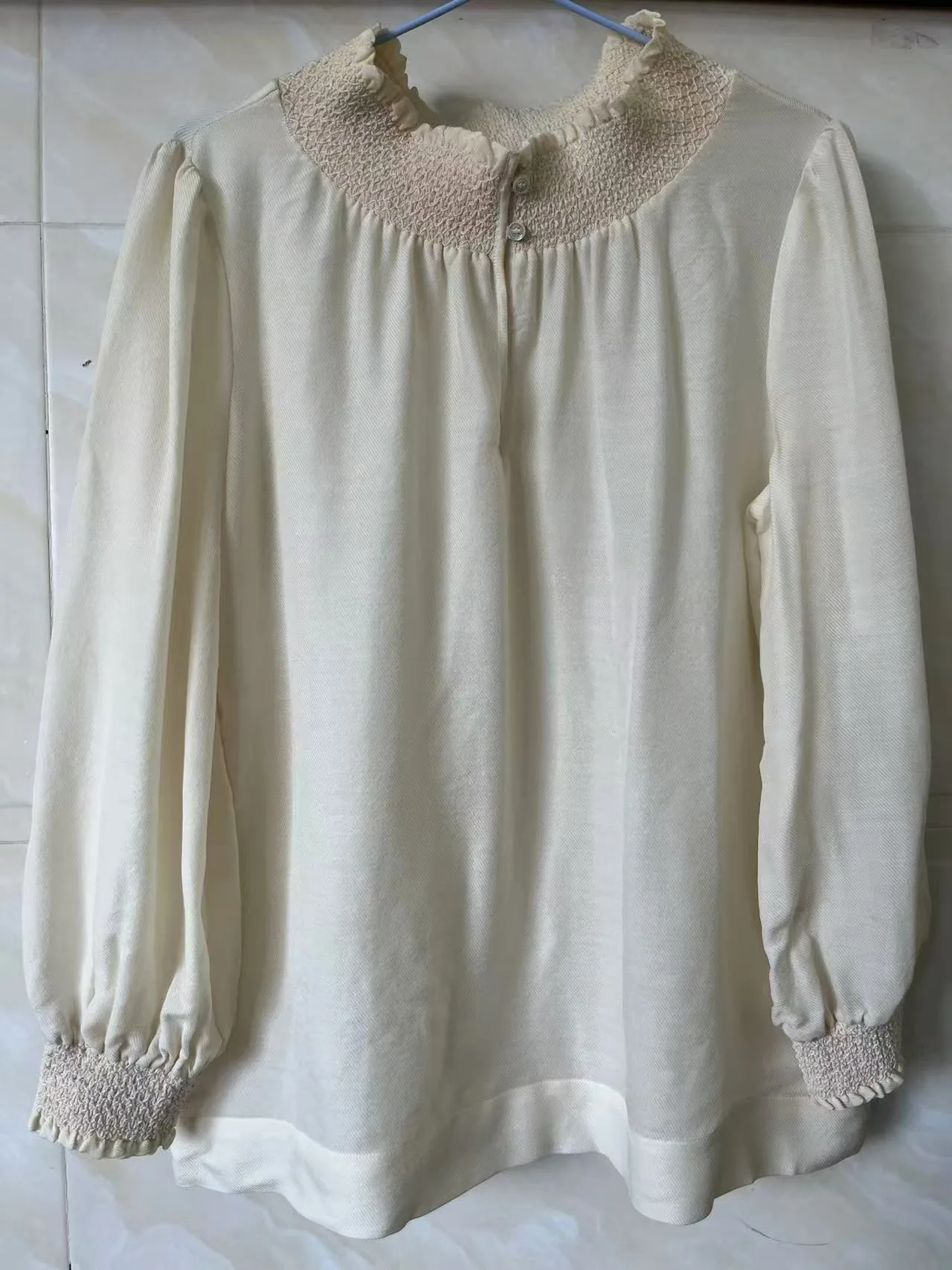 款式1面料1-wool silk blouse-17.5mm 75%wool 25%silk twill blouse Florian