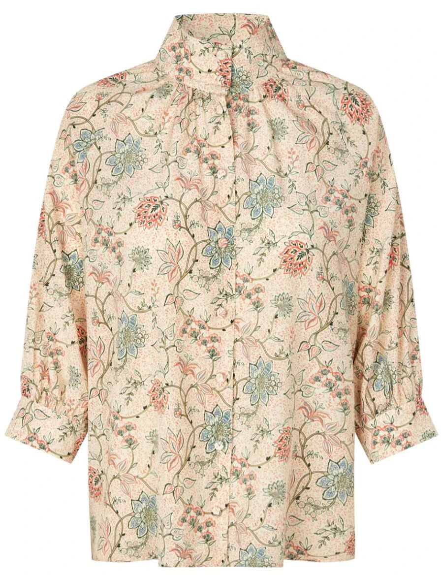 16mm 92% Silk 8% Elastane CDC Floral Print Blouse