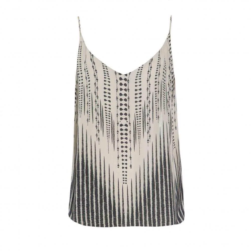 16mm 92% Silk 8% Elastane Satin Placement Print Camisole