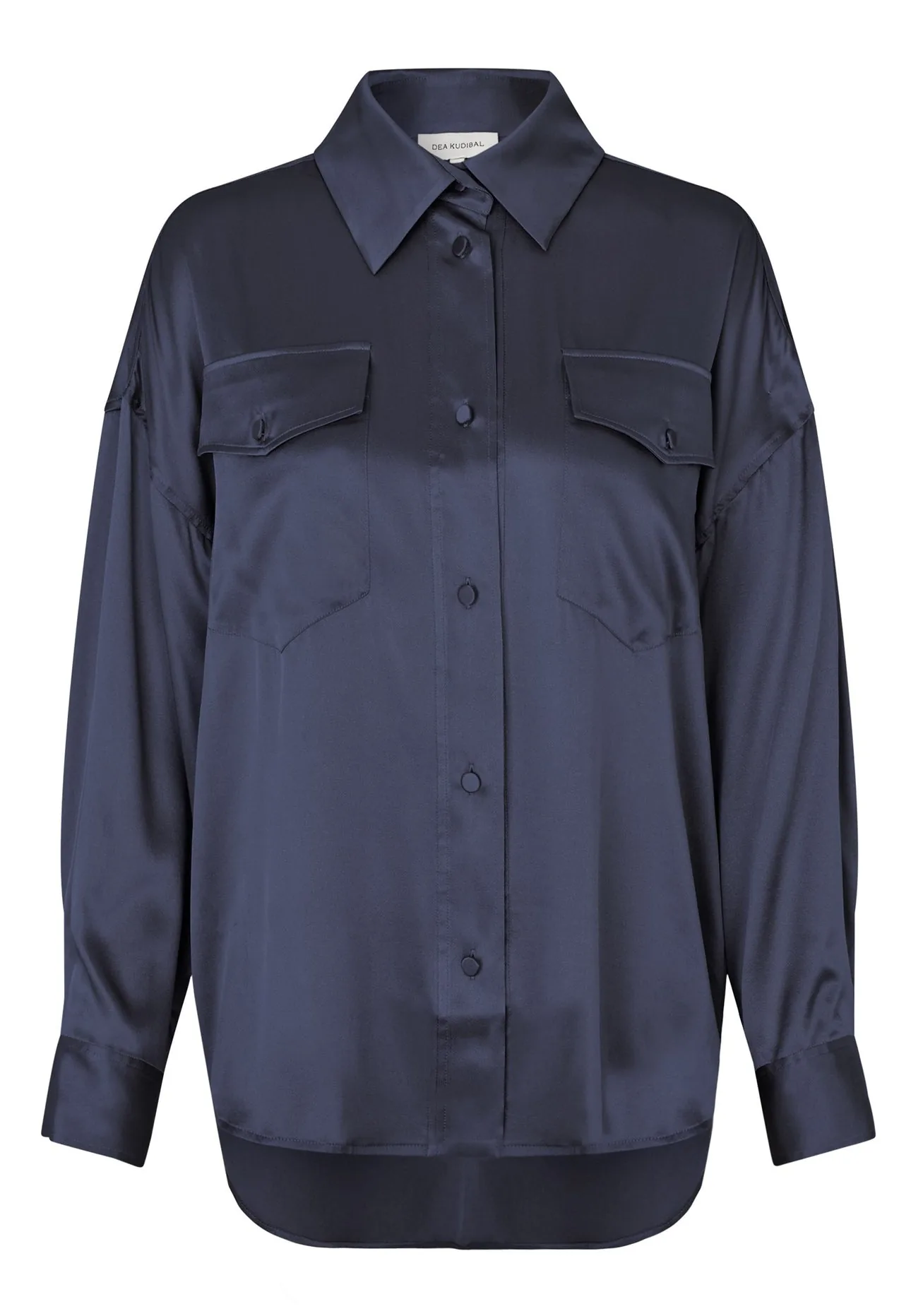 16mm 92% Silk 8% Elastane Satin Utility Shirt